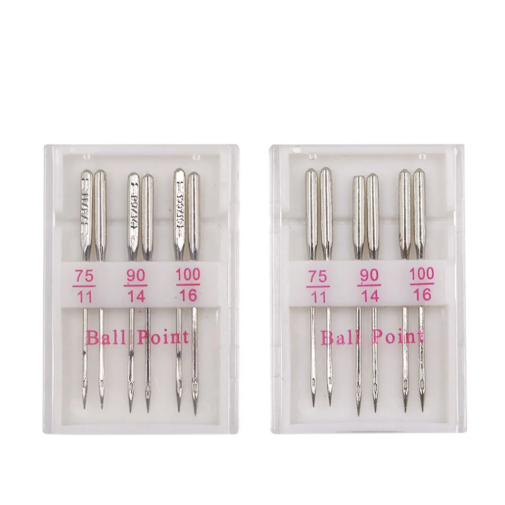 12pcs Ball Point Sewing Machine Needles Home 75/11 90/14 100/16 &amp3pcs Metal Bobbin Accessories | Дом и сад
