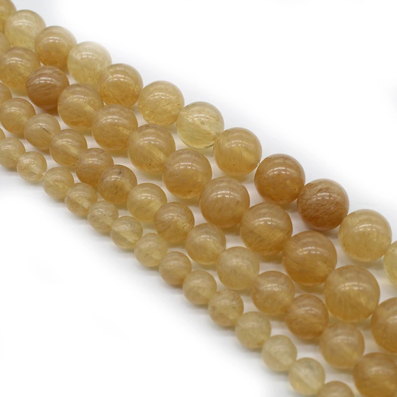 Натуральный камень граненый цитрина кварцевый арбуз Чай круглые бусины 15