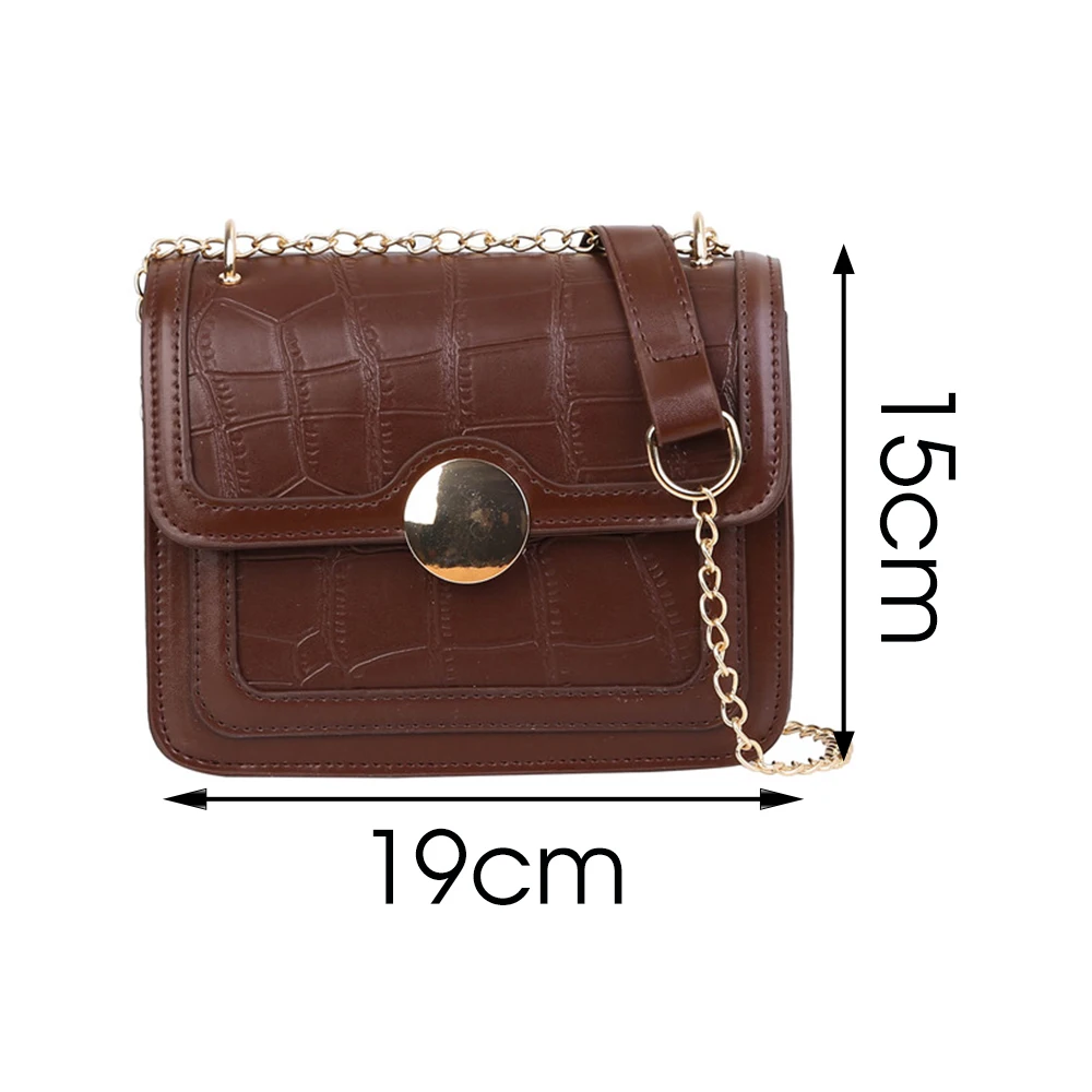 

Vintage Crocodile Chain Crossbody Bags For Women High Quality Handbags Female Fashion Shoulder Ladies Office Messenger Tote Bag