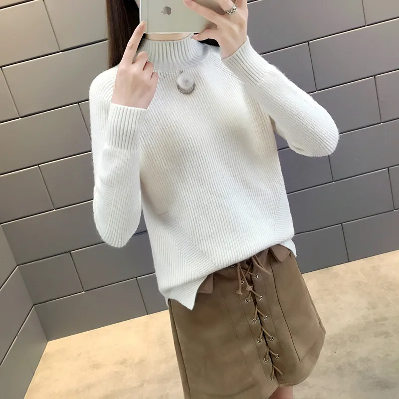 женский вязаный свитер водолазка черный желтый цвет хаки красного цвета