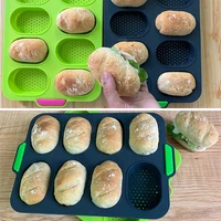 mini baguette baking tray bread baking mold silicone non stick bread tray baking mould for baking french bread breadstick roll