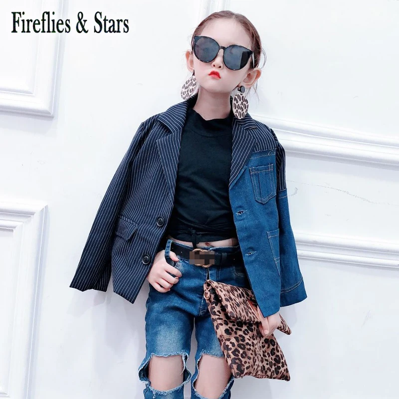 Демисезонная джинсовая куртка для девочек 3-6 лет с карманами | Мать и ребенок