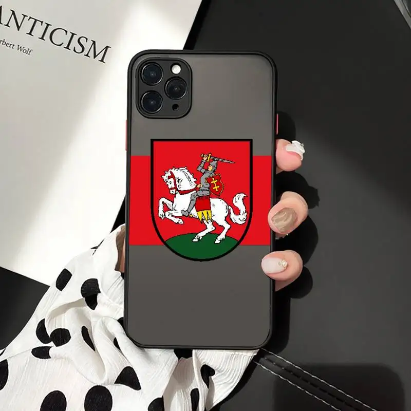 

Republic of Belarus National flag Phone Case matte transparent For iphone 7 8 11 12 plus mini x xs xr pro max cover