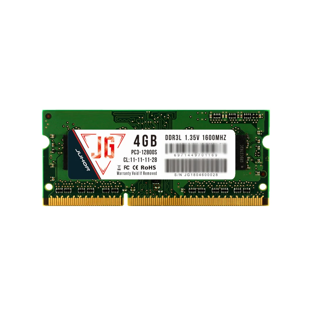 Память JUHOR NB DDR3 L 4 ГБ 8 1600 МГц 1 35 в для ноутбука ПК ОЗУ низкое энергопотребление 204pin