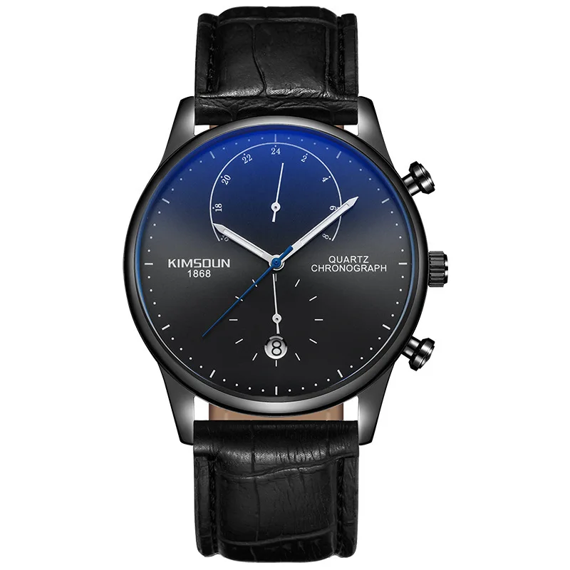 

Multi-functional waterproof quartz watch for men with upper and lower eyes