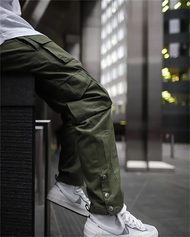

2021 Hip Hop Jogging Pants Fashion Pants Street Apparel Cargo Brand Pants Men Gyms Casual Jogging Pants Men's Fastener Pants