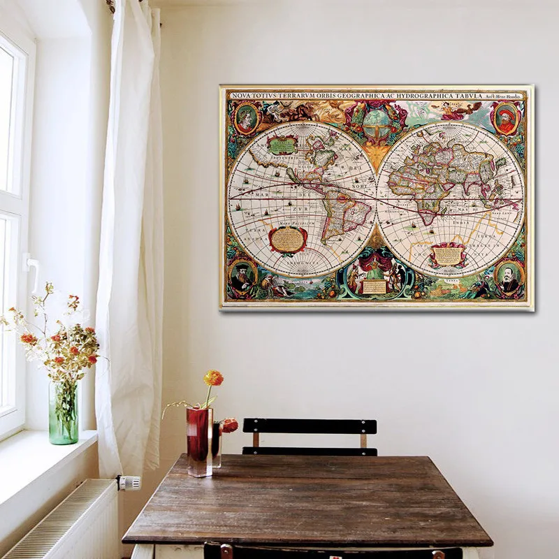 Карта мира 17 века античный винтажный исторический образовательный классный шар