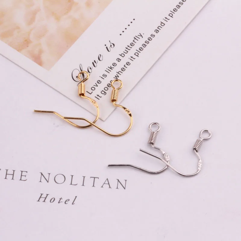 20pcs Female Simple Copper plating Thread Earrings Spring Ear Hooks for Women Earring Settings Diy Jewelry Accessories | Украшения и