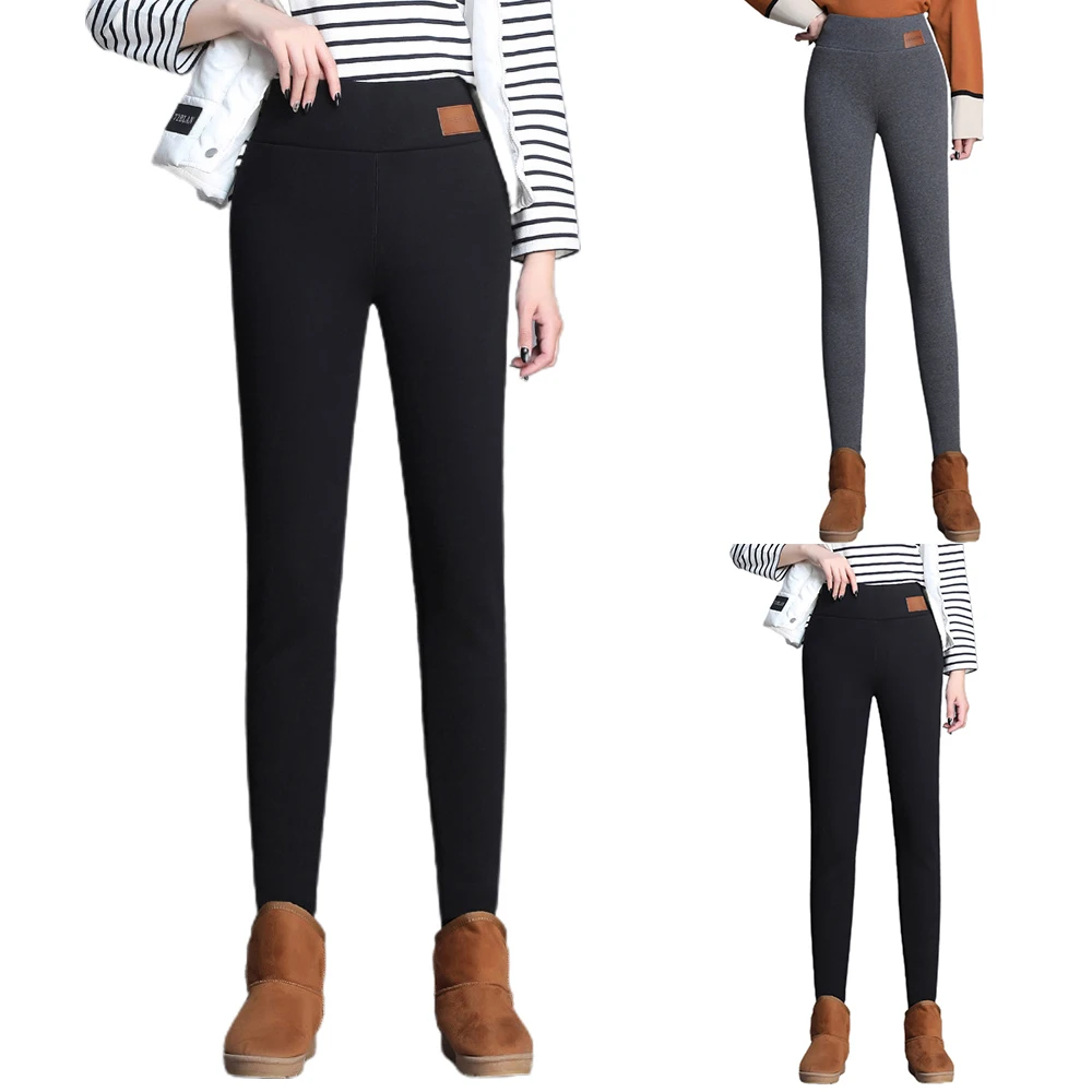 

Womens Winter Simple Warm Long Pants Solid Leggings Trousers Bottoms Plus Size Ladies Winter Warm Long Trousers Tops Clothes