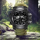Часы мужские Кварцевые водонепроницаемые в стиле милитари с компасом и будильником