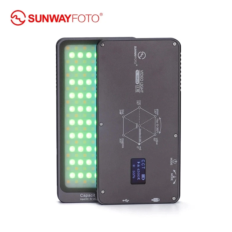 

Цветная светодиодная селфи-видеокамера SUNWAYFOTO FL-70 RGB для студийной фотосъемки Canon, Nikon, Sony