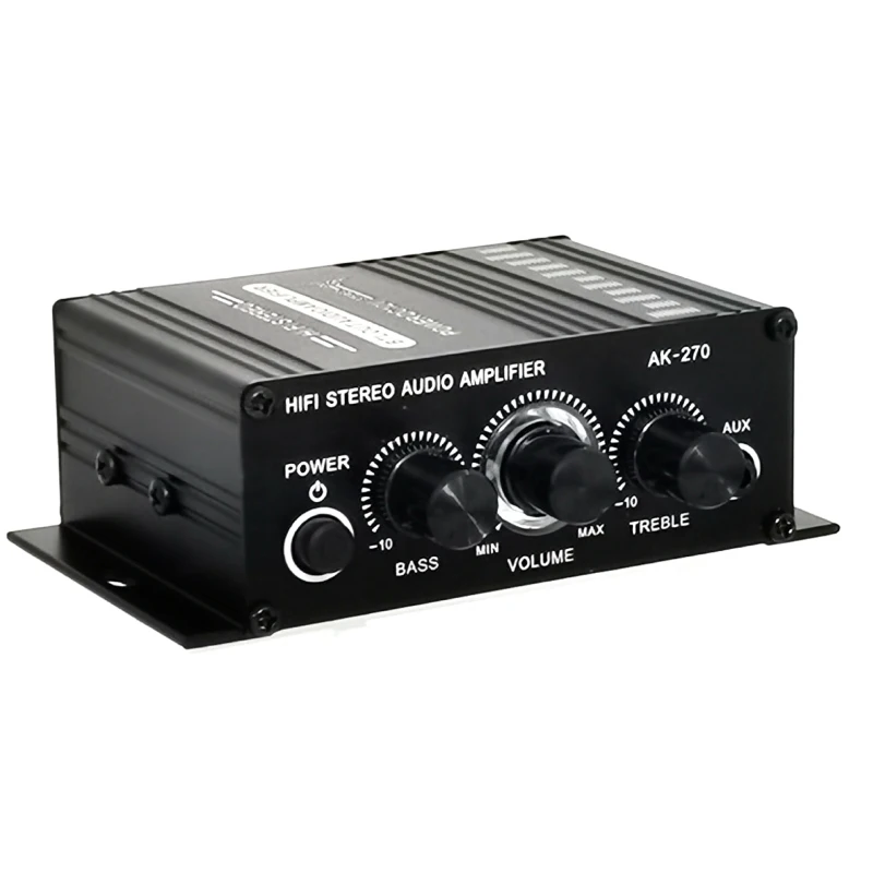 

DC 12V Power Amplifier Audio Karaoke Home Theater Amplifier HIFI Sound 2 Channel Class Amplifier 3.5mm AUX Audio Input