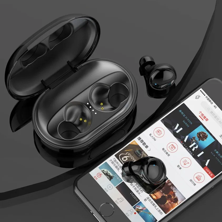 Оригинальные наушники C5 TWS IPX8 Bluetooth V5.0 спортивные с сабвуфером стерео звук