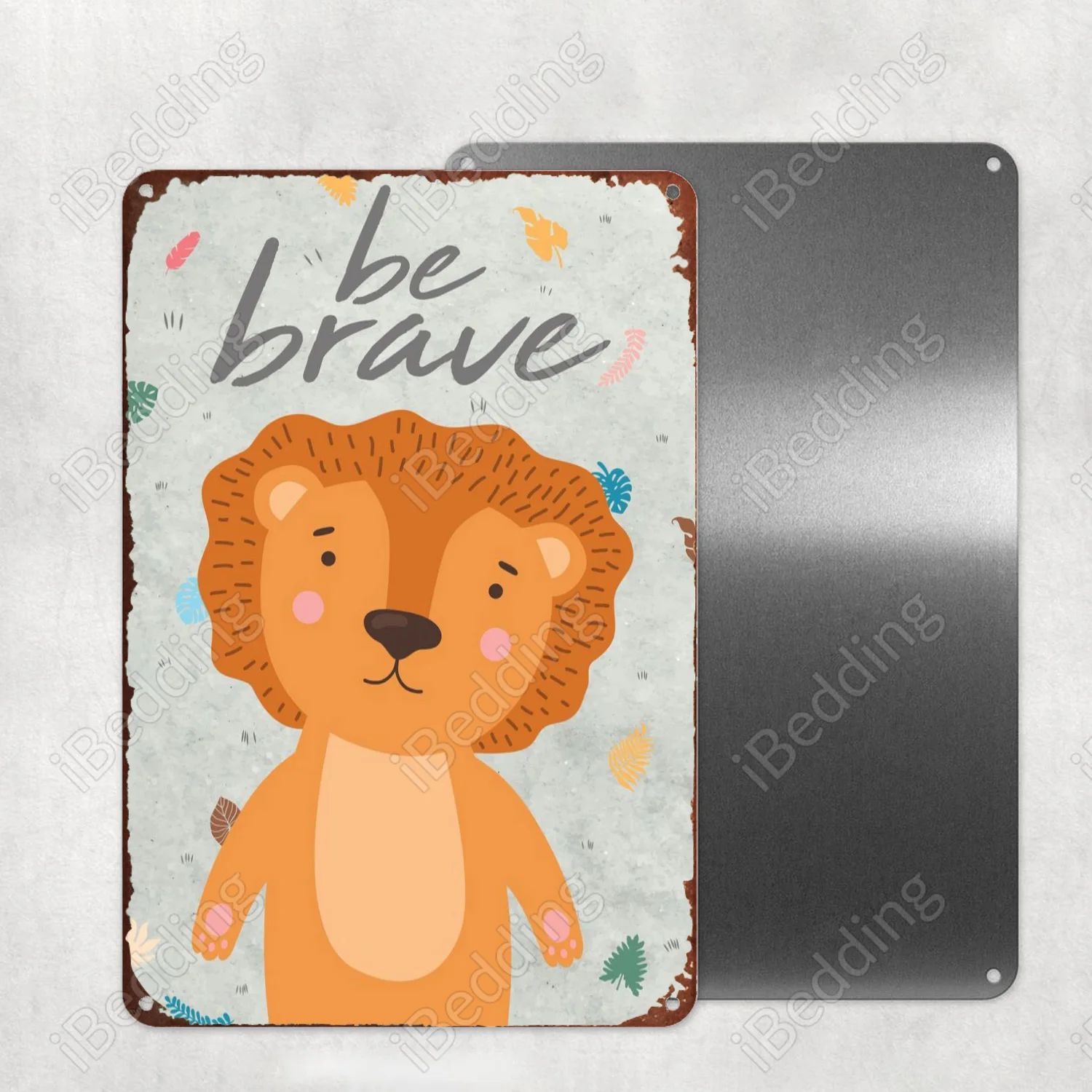 

Be Brave Like A Lion Vintage Plaque Metal Retro Tin Sign Bar Pub Club Wall Decor Iron Painting Decorative 20x30cm Plate