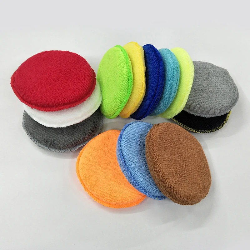 

1pc Soft Microfiber High Density Premium Car Wax Applicator Pad Polishing Sponge For Apply Remove Wax Auto Care Cleaning Tools