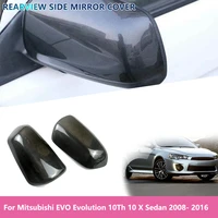 for mitsubishi evo evolution 10th 10 x sedan 2008 2016 car wing rearview mirror covers side rear view mirror caps carbon fiber
