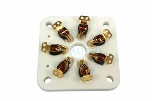 7 штырьков B7A, 2 шт., позолоченные трубные розетки, керамическое основание для 6C33 3C33 832A 5894, FU19, FU32, FU30, вакуумная трубка, бесплатная доставка