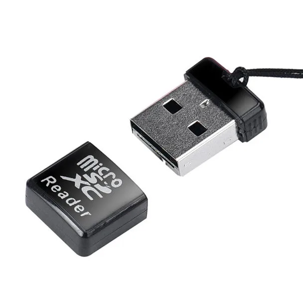 

USB 2.0 Mini reader Black Mini ultra high speed USB 2.0 micro SD / SDXC TF reader adapter