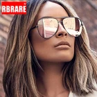 Солнцезащитные очки RBRARE в металлической оправе женские, Классические роскошные винтажные градиентные очки в стиле ретро