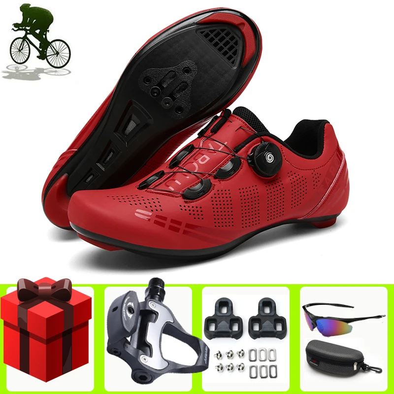 

2021Road Cycling Sneakers Add Pedals Ultralight Self-Locking Men's Cycling Shoes Bike Breathable Superstar Riding Bicycle Shoes