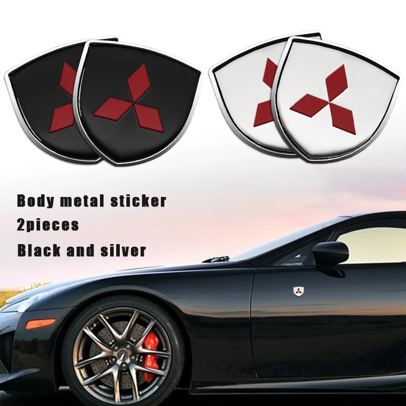 

Auto Body Stickers Decorate Bumper Metal Decals For Mitsubishi Lancer 9 ASX L200 Colt Pajero 4 Outlander Eclipse EVO Accessories