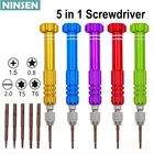 5 в 1 Мини Портативный Набор отверток, Прецизионный Многофункциональный магнитный Набор инструментов для ремонта открывающихся бит для электронных пк