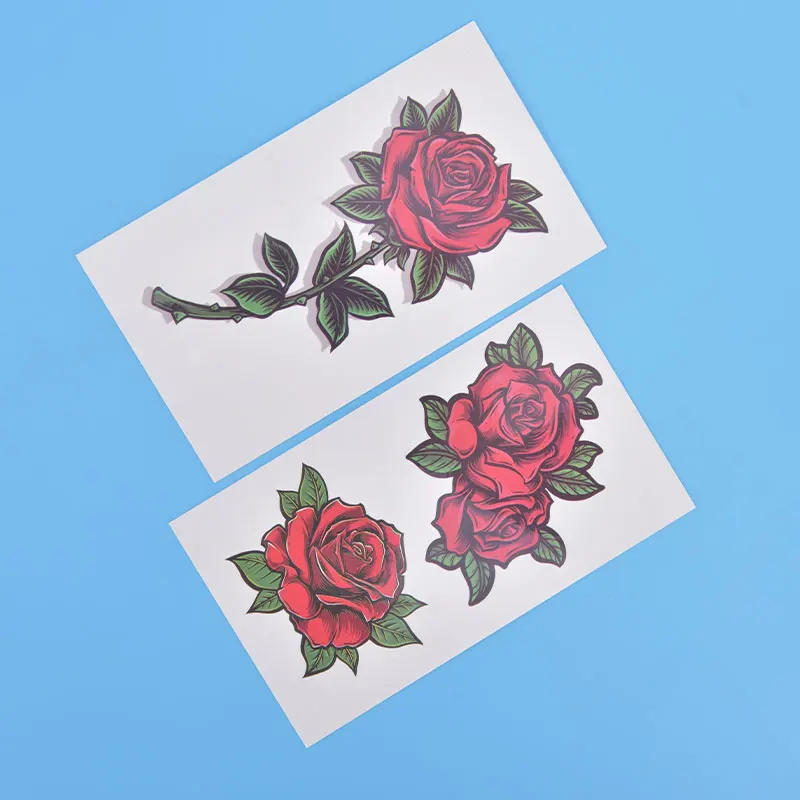 

Waterproof Temporary Tattoo Stickers Beautiful Flower Rose fake Flash Unisex
