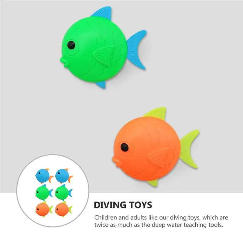 

6pcs Great Funny Creative Interesting Swimming Pool Toys Fish Diving Toys Baby Bath Toys