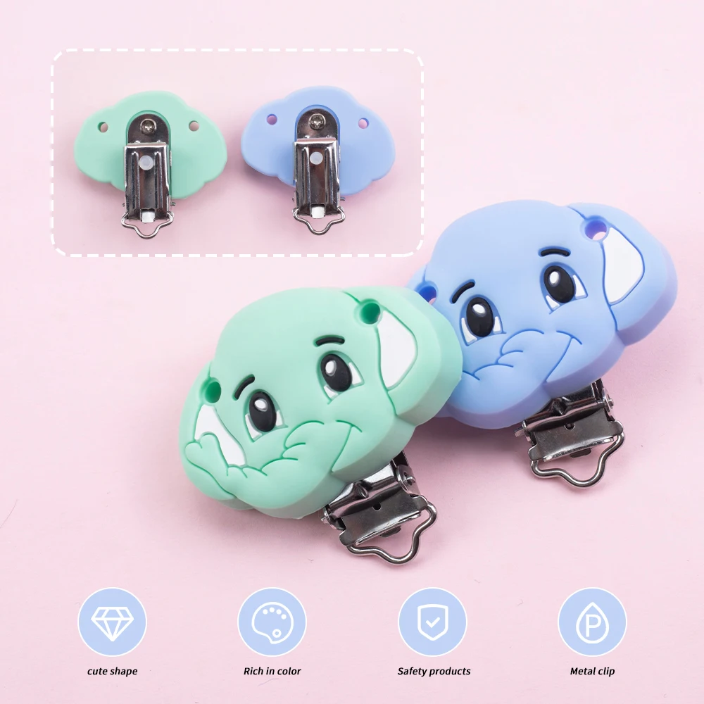 Силиконовая бусина/зажим Sunrony с мультяшными животными слоном подвески пищевого