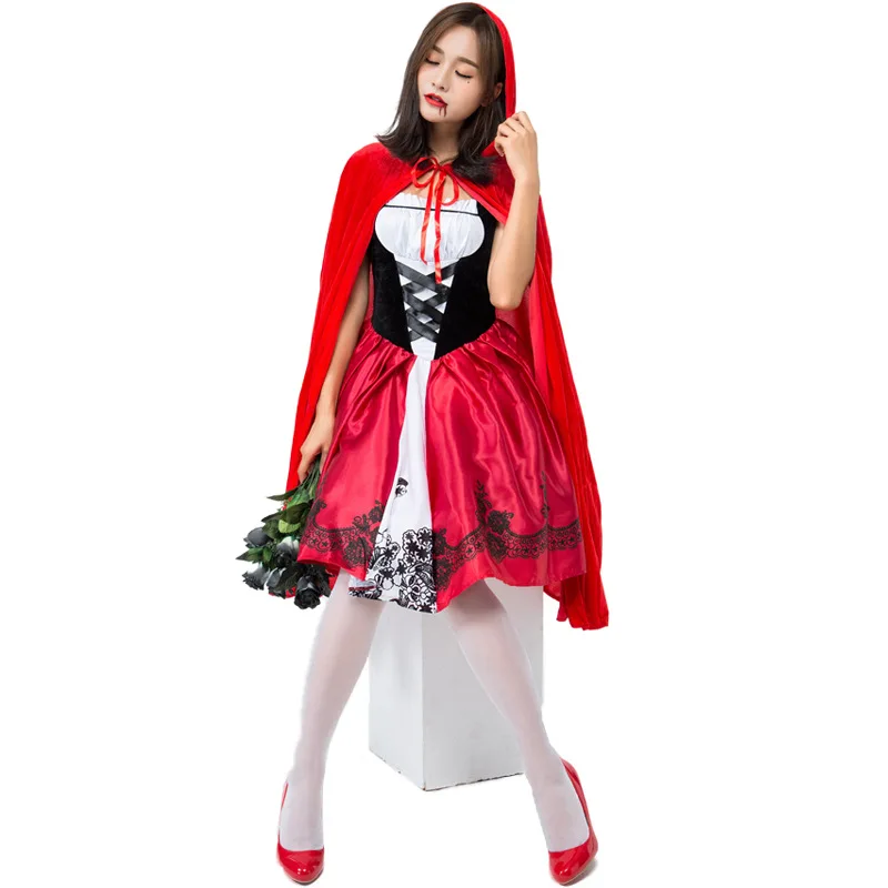 

Japanese Halloween Little Red Riding Hood Costume Fairy Tale Role Play Stage Performance Costume Female