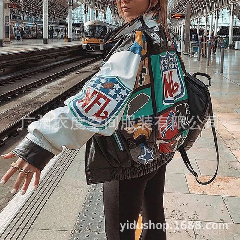 America Bomber Baseball Bat Basic Jacket Female Men Coat Women Clothing Harajuku Plus Size Streetwear Outerwear Goth | Женская одежда