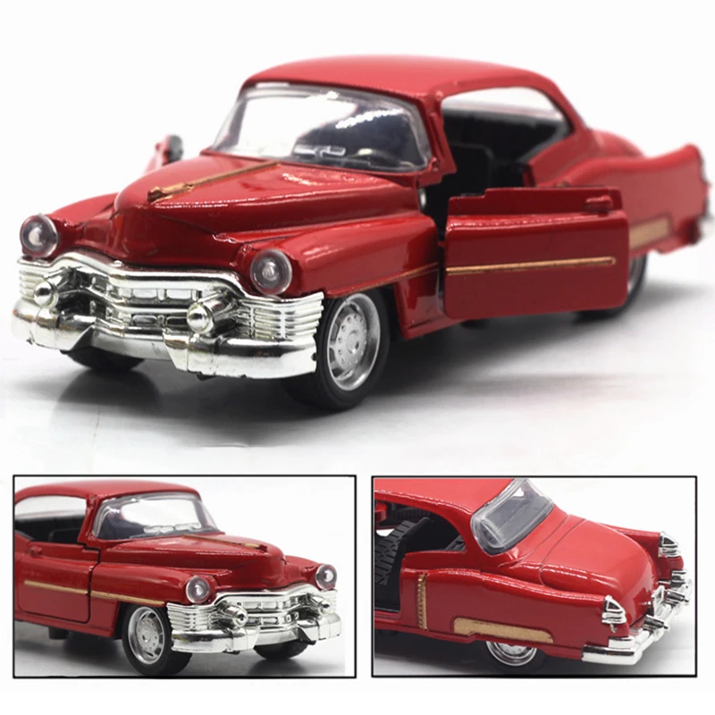 

1:36 Alloy Sound And Light Pull Back Car Models High Simulation Cadillac Retro Vintage Car Metal Diecasts Toy Vehicle CT0242