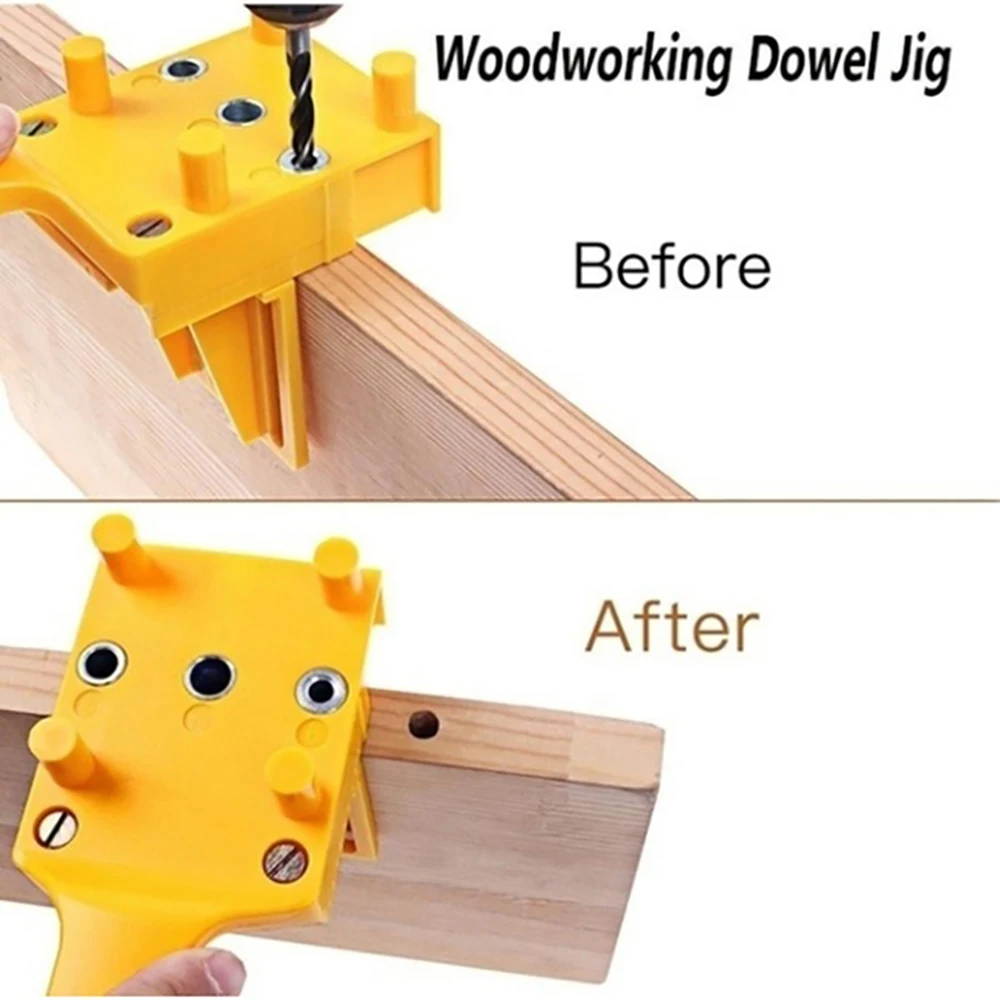 Doweling Jig 6/8/10mm Handheld Pocket Hole Set Woodworking Wood Dowel Self-Centering Puncher Drill Guide Locator | Инструменты