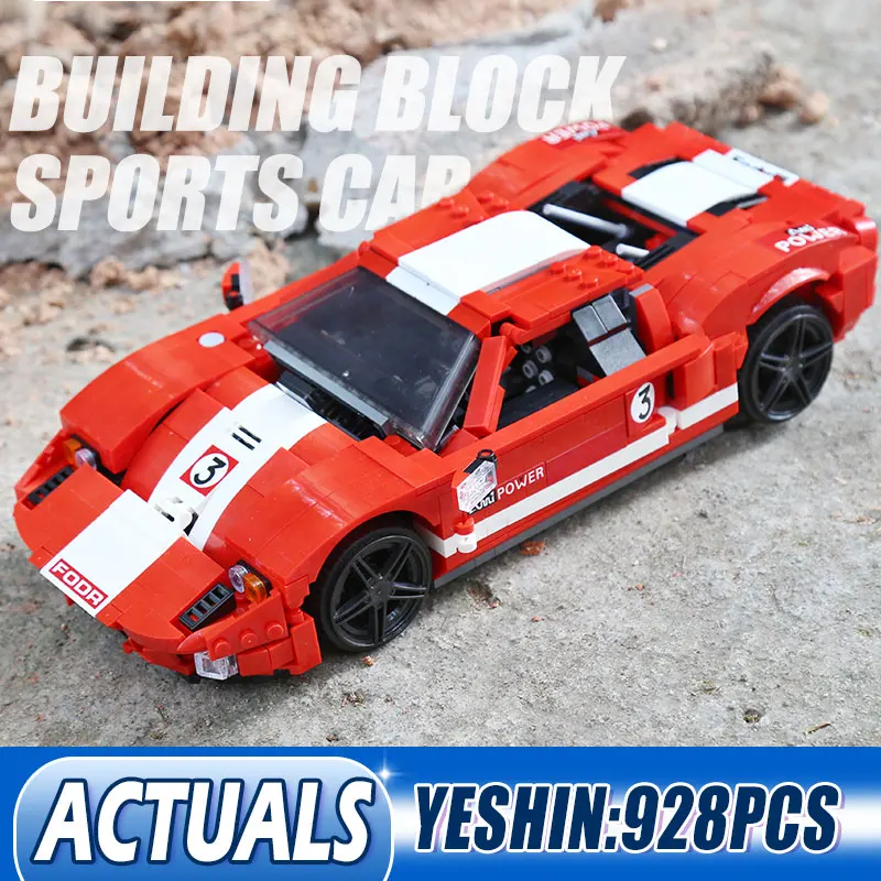 Форма King MOC Red Phantons высокотехнологичная машина GT гоночная модель автомобиля