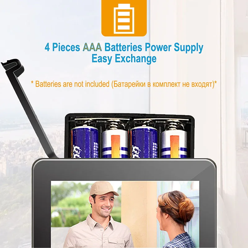 Видеоглазок Topvico дверной 4 3 дюйма с камерой|Дверной звонок| |