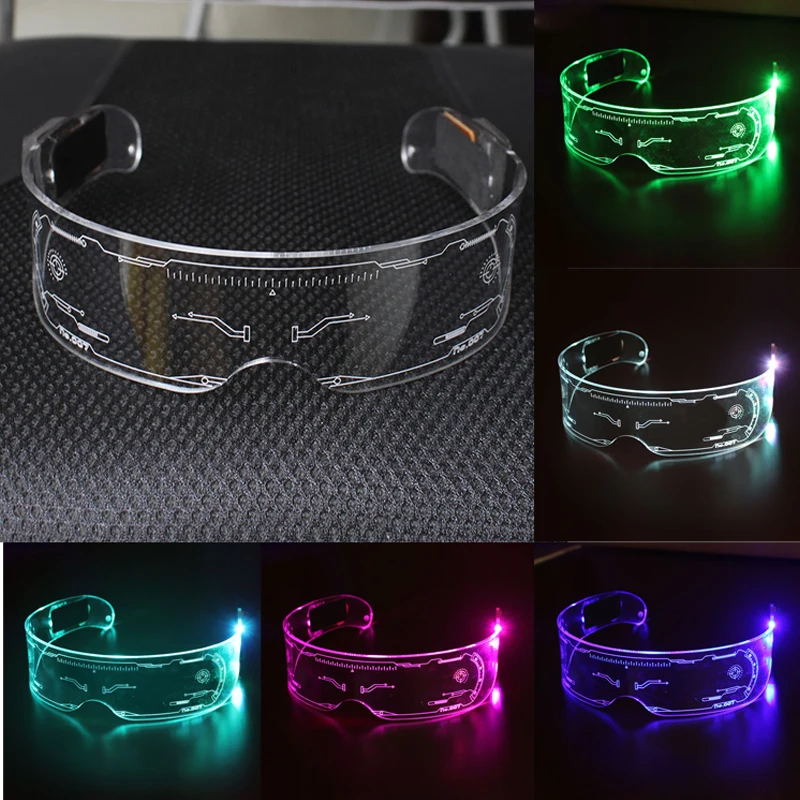 

Nightclub Men Women disco LED glasses fashion Christmas party Sunglasses Colorful Luminous Glasses Festival Performance Props
