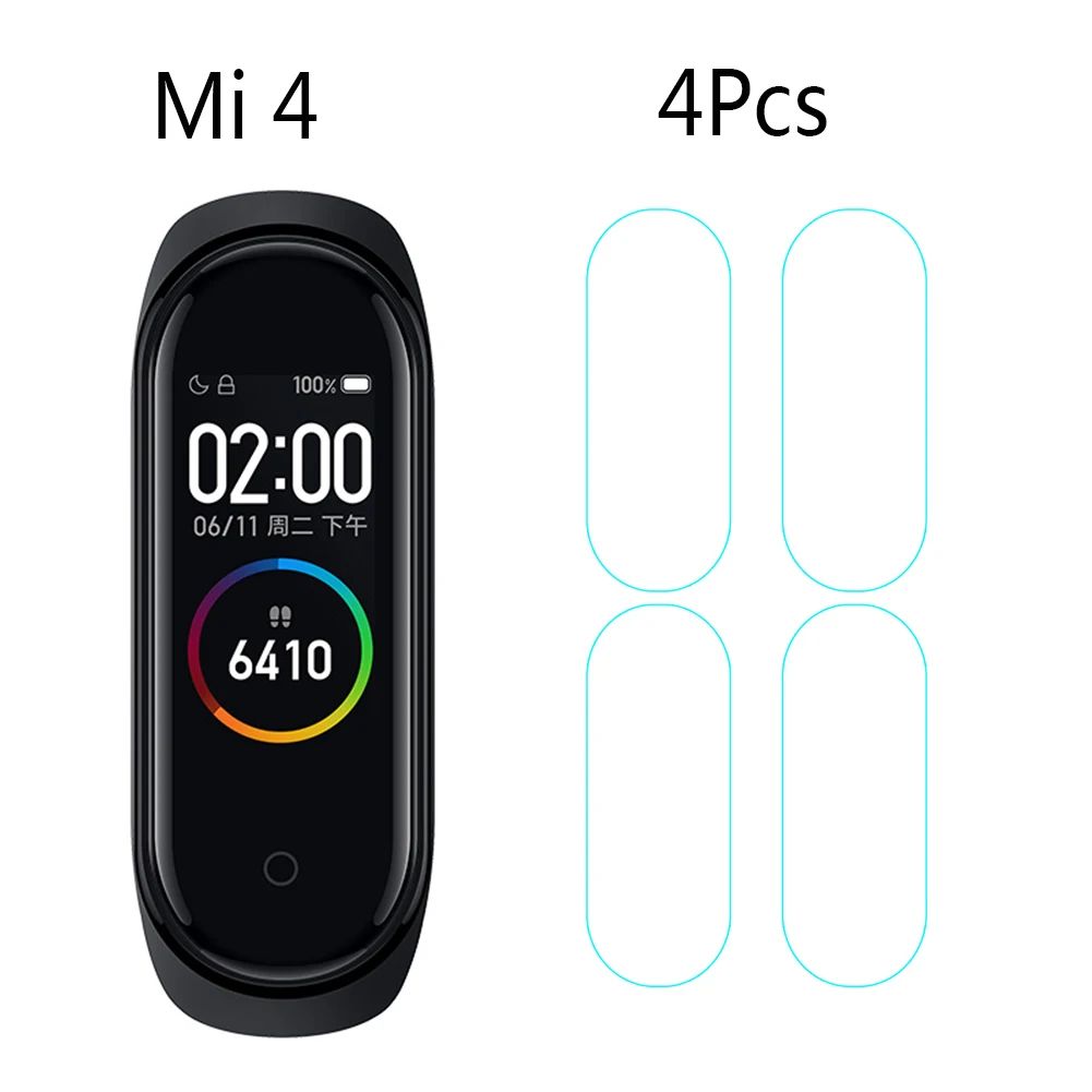 1/2/3/4/5 шт Экран-протектор пленки Смарт Браслет для Xiaomi 4-браслет Защитная Плёнки для mi Группа 4 умный ремень аксессуары