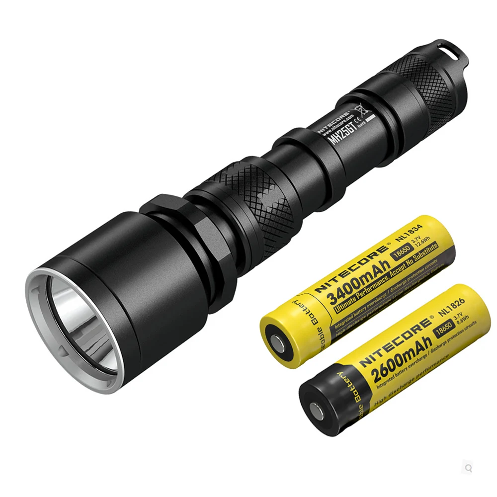 NITECORE MH25GT USB Перезаряжаемый тактический фонарь XP-L HI V3 max 1000 люмен луч бросок 452 м открытый свет спортивный факел - Испускаемый цвет: MH25GT NL1834 NL1826