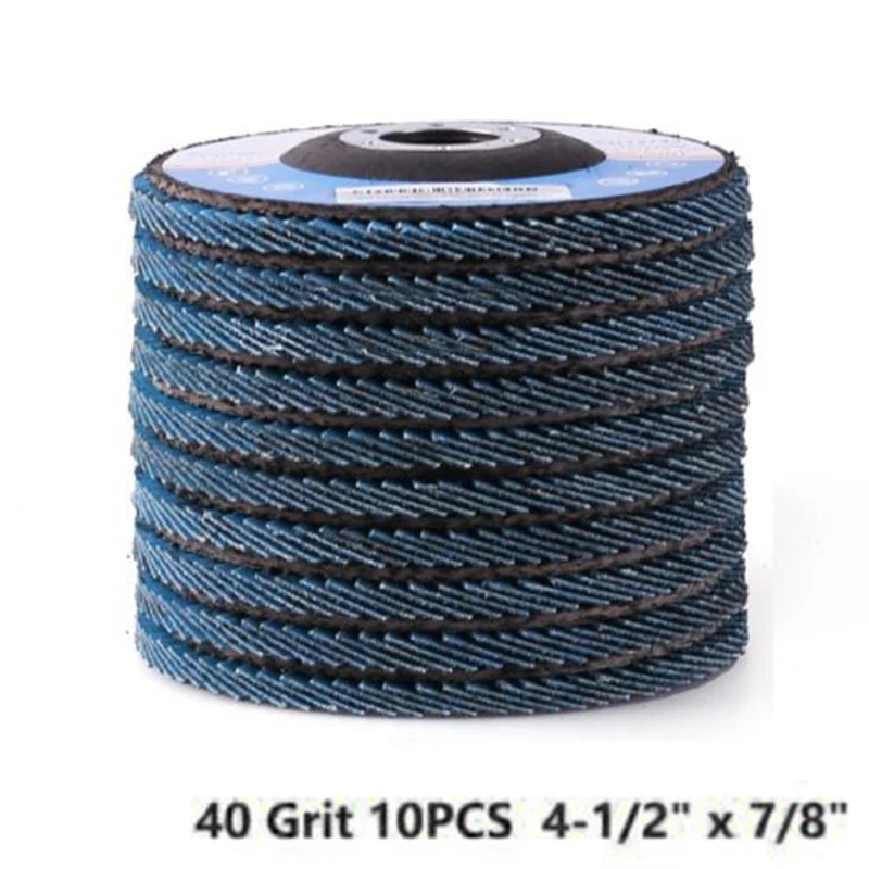

10x 40 Grits 4.5 X 7/8 4-1/2~Zirconia Angle Grinder Flap Disc Sanding Wheels