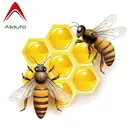 Автомобильная наклейка Aliauto с мультяшными пчелами, которая ешит мед, ПВХ наклейка для Volkswagen Polo Golf Audi A4 Q3,15 см * 14 см