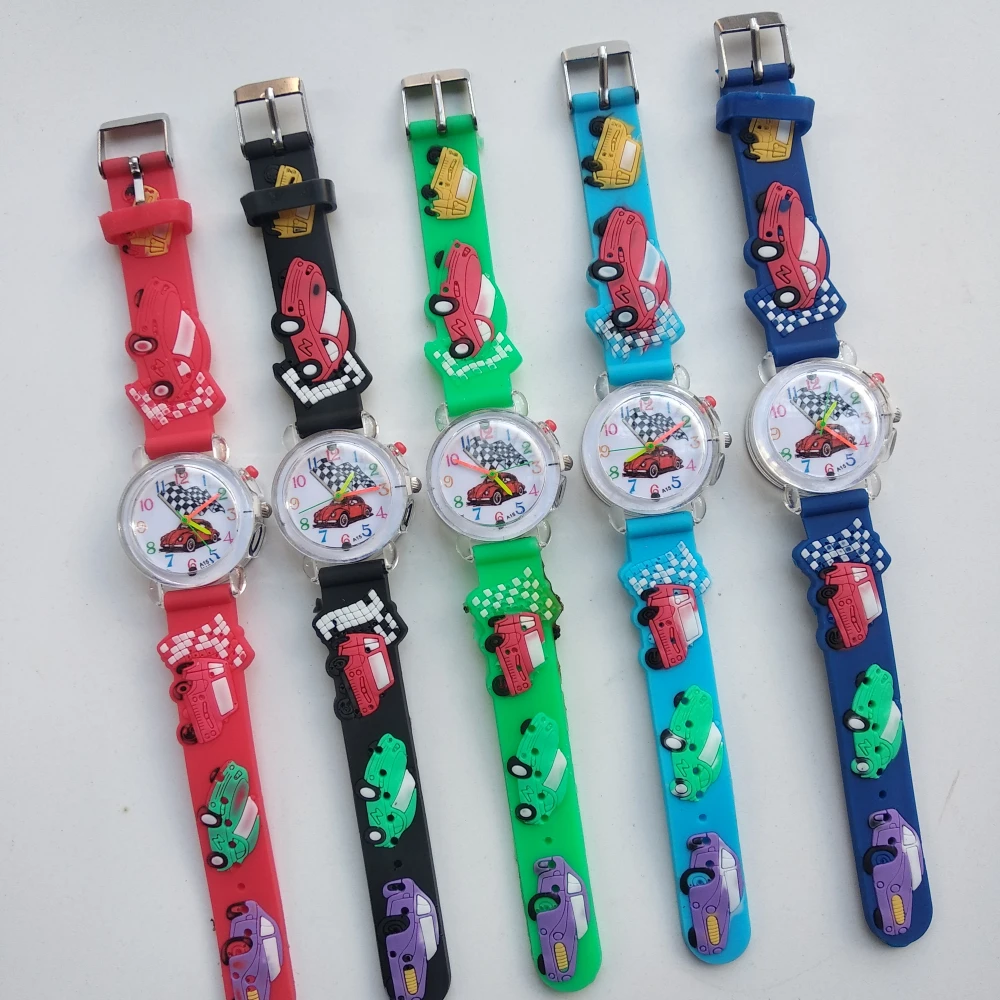 СВЕТОДИОДНЫЕ светящиеся цветсветильник часы с 3D автомобилем детские