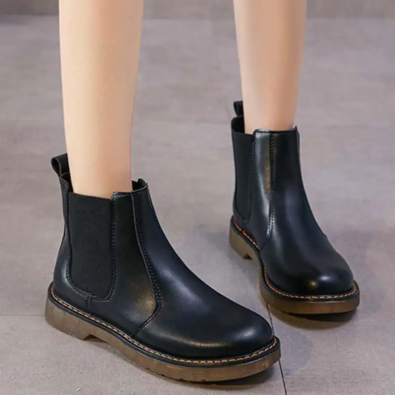 

2021 Ankle Boots Women Rubber Boots For Women Snow Boots Fashion Warm Shoes Woman Round Toe Female Shoes Waterproof Shoes Ladies