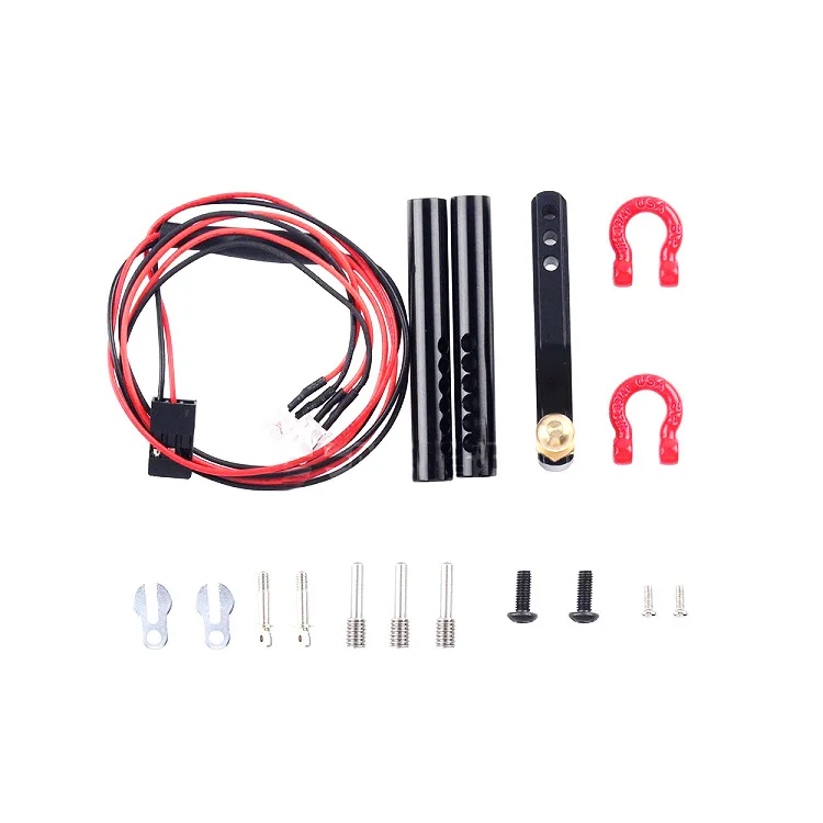 Металлический задний бампер SOJERC с 2 скобами/сцепка прицепа для SCX10 TRX4 AXIAL 1/10 RC Crawler