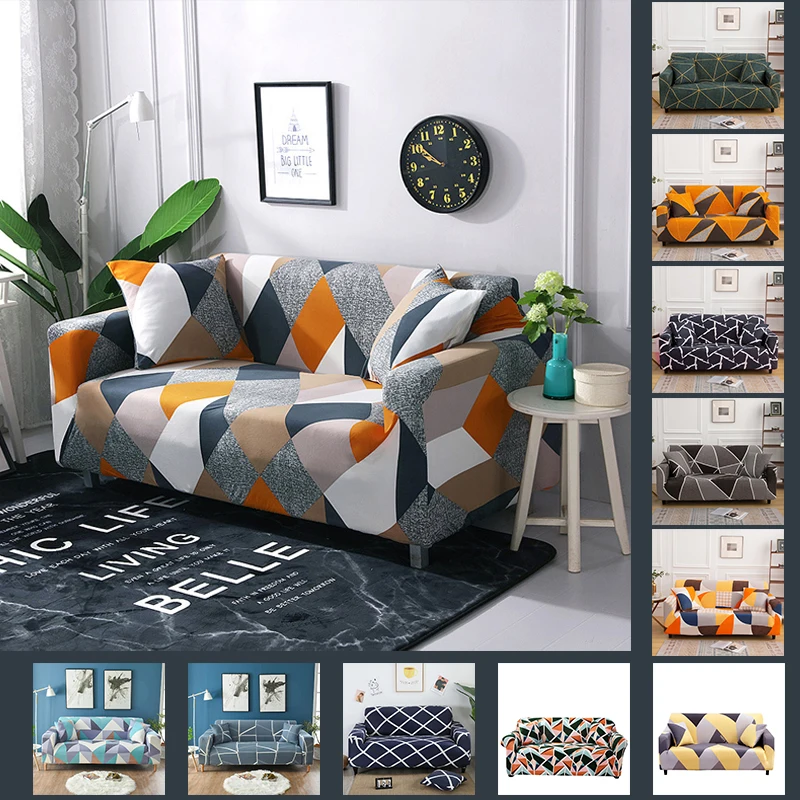 

Stretch Plaid Sofa Slipcover Elastic Sofa Covers for Living Room funda sofa L-shape Chair Couch Cover Home Decor 1/2/3/4-seater