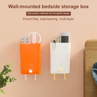 wall mounted organizer multifunctional storage box with drawerhooks mobile phone rack remote control storage box bathroom