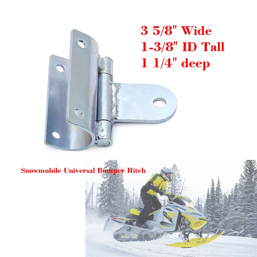 

Snowmobile Universal 1" Bumper Tow Hitch Silver CNC For Polaris Ski-Doo Arctic Cat Yamaha Suzuki Honda Replace 12-101