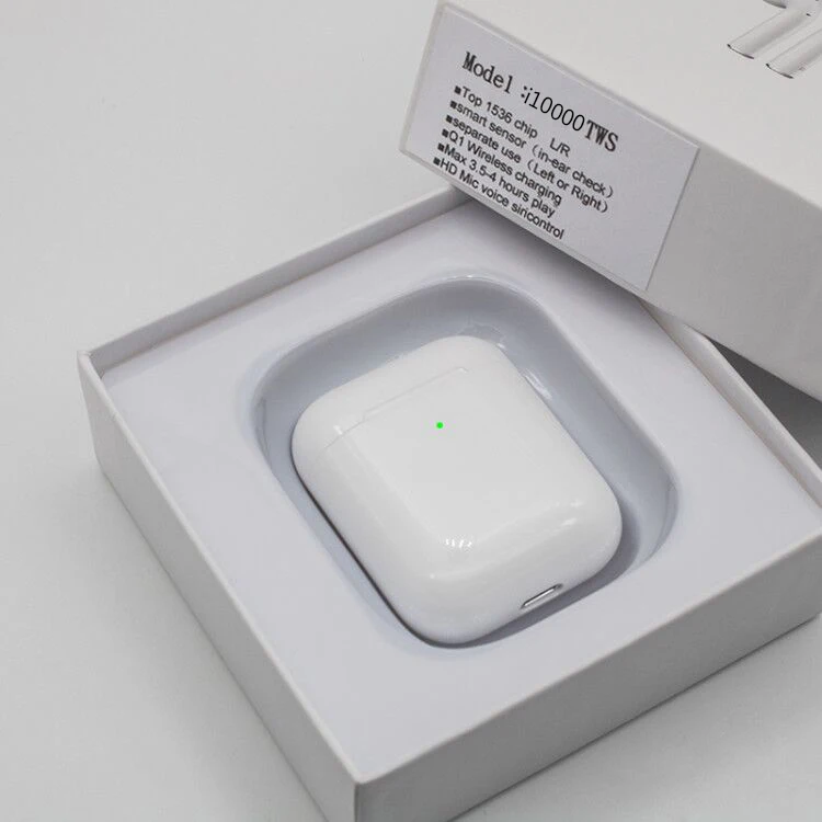 I10000, TWS, с 1:1, всплывающие, Беспроводная зарядка, bluetooth-гарнитура, смарт-сенсор, всплывающие спортивные наушники, Bluetooth 5,0, беспроводные наушники - Цвет: i10000-TWS-W