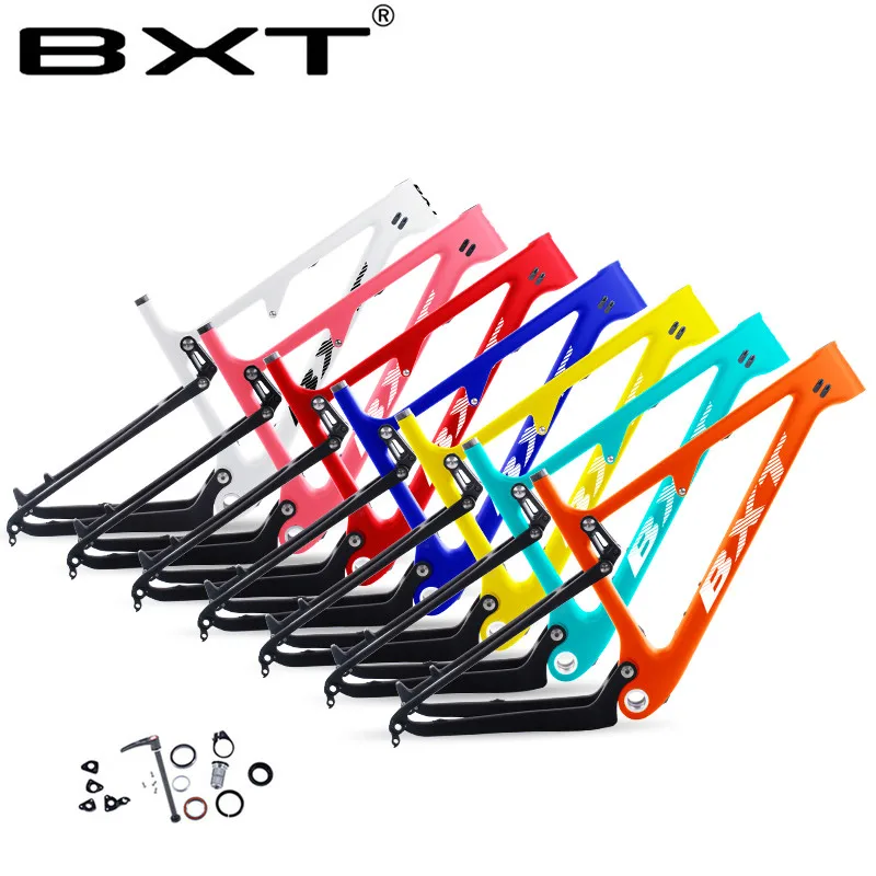 BXT новейший 29er UD Карбон MTB полная Подвеска по пересеченной местности без логотипа BSA Задний амортизатор 165*38 мм* 22 мм рама для горного велосипеда