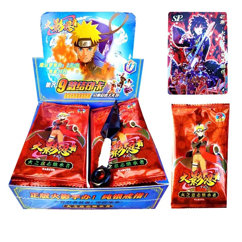 Cartas de juego de pel&iacute;cula de Narutoes para ni&ntilde;os, cartas de Anime japon&eacute;s de dibujos animados Hokage, Colecci&oacute;n SSP, Uchiha Sasuke, Ninja Wars R, juguetes para ni&ntilde;os-0