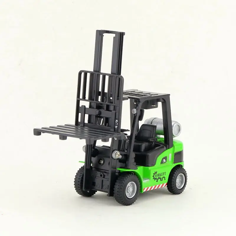 Литая Игрушечная модель инженерный автомобиль вилочный погрузчик тяговый со